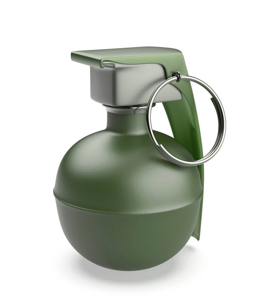 Military hand grenade on white background - Photo, Image