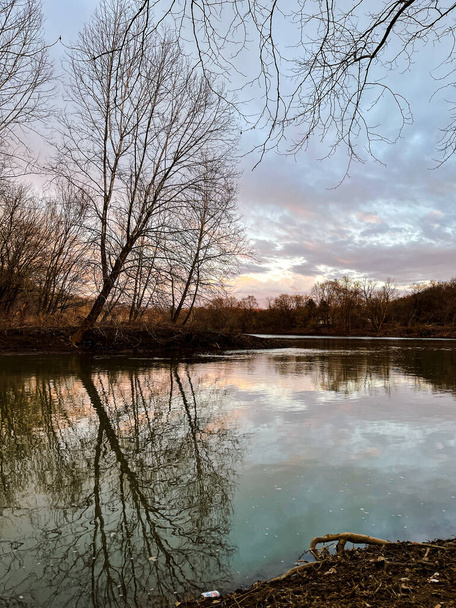 beautiful landscape with a river  - Zdjęcie, obraz