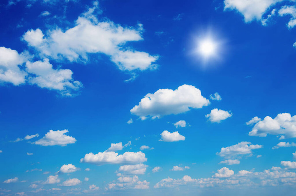 blue sky background with white clouds - Foto, immagini