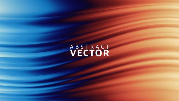 Vector Abstract Background. Colorful Futuristic Wavy Illustration. - Вектор,изображение