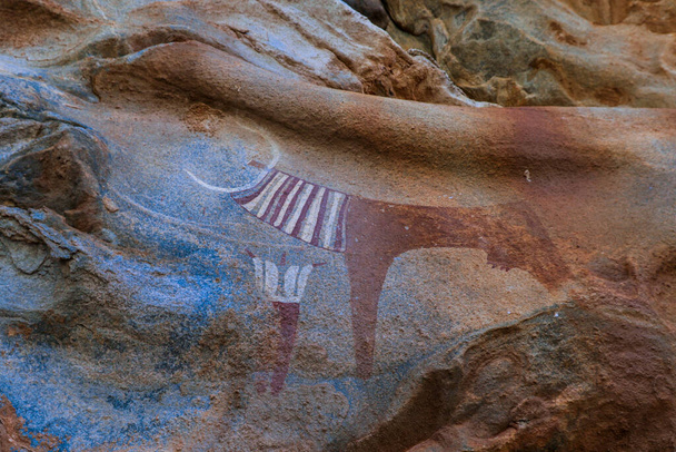 Amazing Inside View Immagini delle formazioni rupestri Laas Geel - uno dei primi dipinti rupestri conosciuti nel Corno d'Africa, Somaliland - Foto, immagini