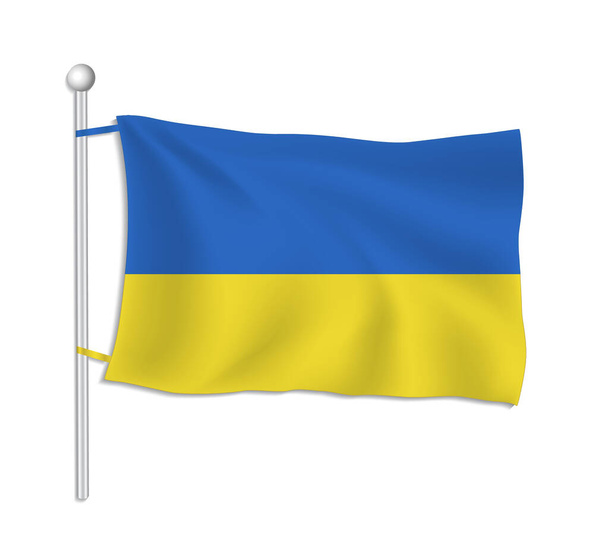 Флаг Украины, вектор белого фона - Вектор,изображение