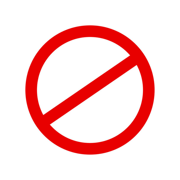 Geen teken op witte achtergrond. Ikoon symbool verbod. Teken verboden. Vector illustratie. voorraadafbeelding.  - Vector, afbeelding