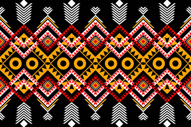 幾何学的な民族の東洋の伝統的なパターン。図部族の刺繍スタイル。背景、壁紙、衣類、ラッピング、ファブリック、ベクトルイラストのためのデザイン - ベクター画像
