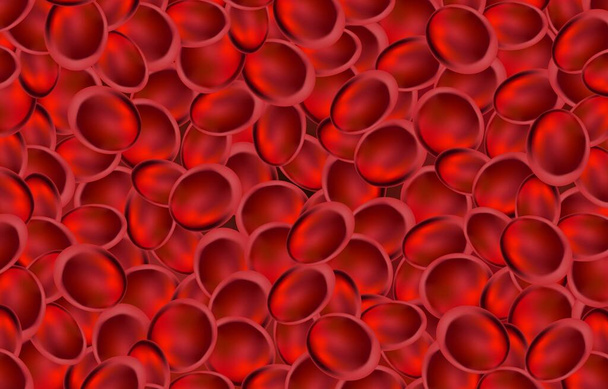 Les globules rouges. Vue au microscope, globules rouges dans un corps vivant, illustration 3D. RVB de base - Vecteur, image