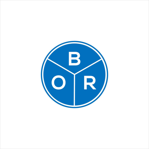 Σχεδιασμός λογότυπου BOR. BOR μονόγραμμα αρχικά γράμματα λογότυπο έννοια. BOR σχεδιασμός γραμμάτων σε μαύρο φόντο. - Διάνυσμα, εικόνα