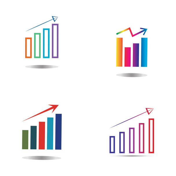 Graph Icon in trendy flat style isolated on white . Chart bar symbol for your web site design  logo  app  UI. - Vettoriali, immagini
