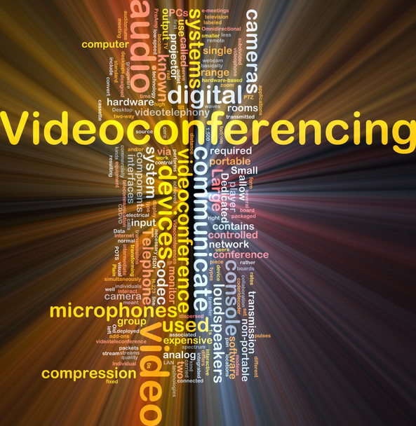 Concetto di sfondo per videoconferenze incandescente
 - Foto, immagini