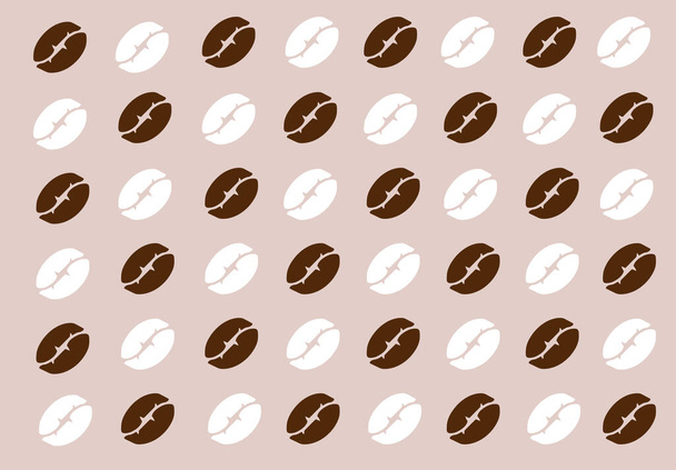 a grains of black roasted fresh coffee with paper cups latte espresso cappuccino texture pattern - Вектор, зображення