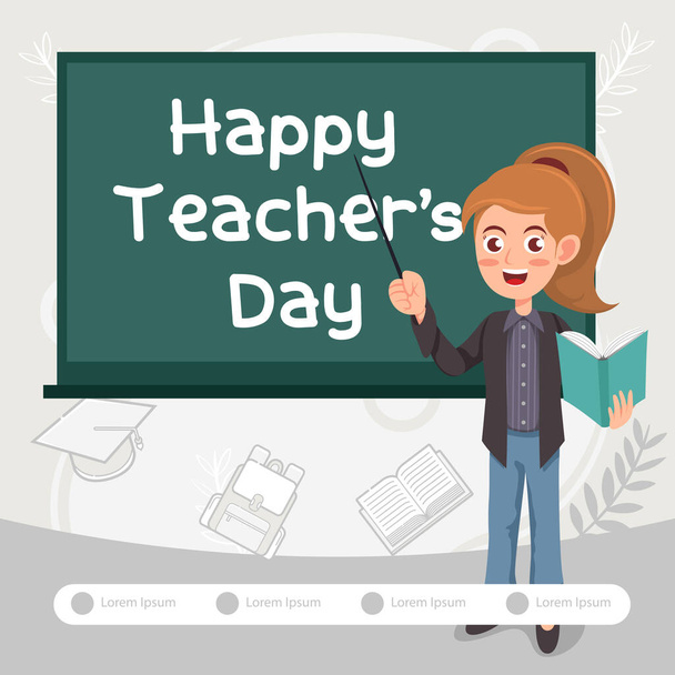 Šťastný den světových učitelů - Vektor, obrázek