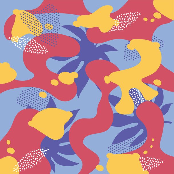 Vector abstract seamless pattern in trendy colors.  - Διάνυσμα, εικόνα