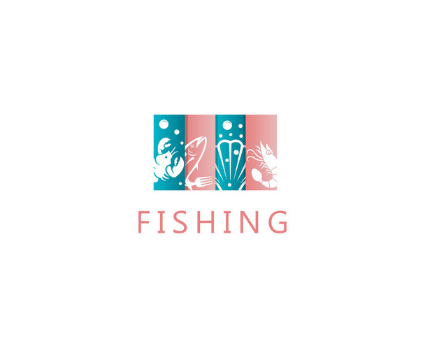 Seafood restaurant vector logo design. Seafood best quality logo. For market, shops and your design vector illustration. - Vector, Image