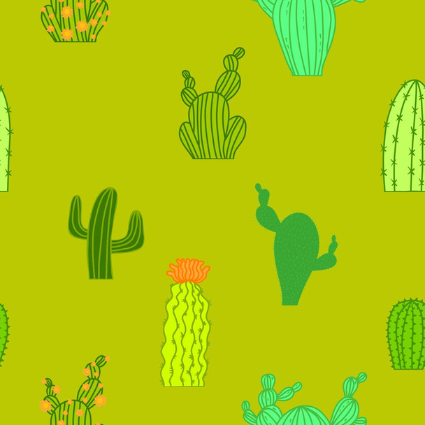 Floral seamless cactus pattern for fabrics and textiles and packaging and gifts and cards and linens and kids - Zdjęcie, obraz