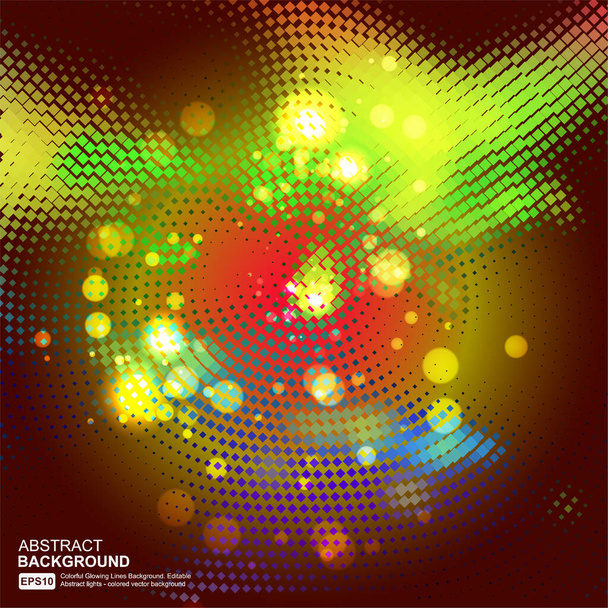 abstract background with colorful dots and circles - Vector, Imagen