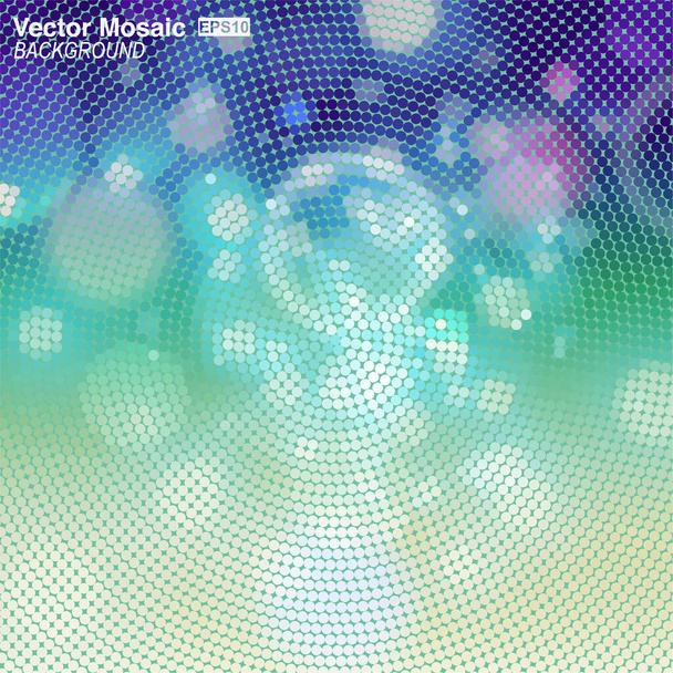 fondo abstracto con puntos y círculos - Vector, Imagen