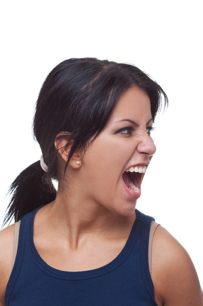 Angry woman screaming - Photo, Image