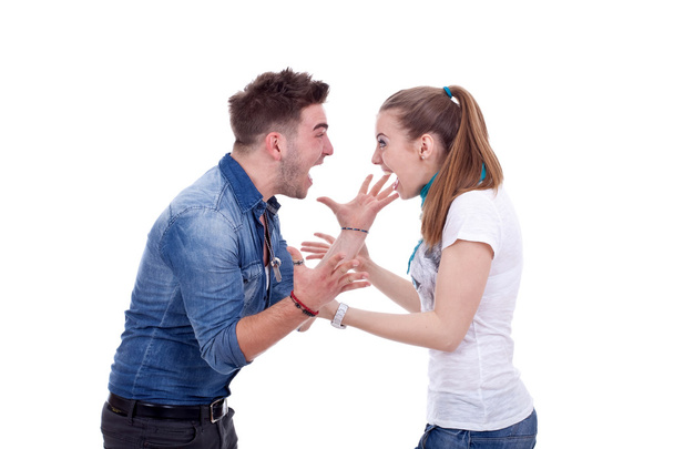joven pareja teniendo una pelea - Foto, Imagen