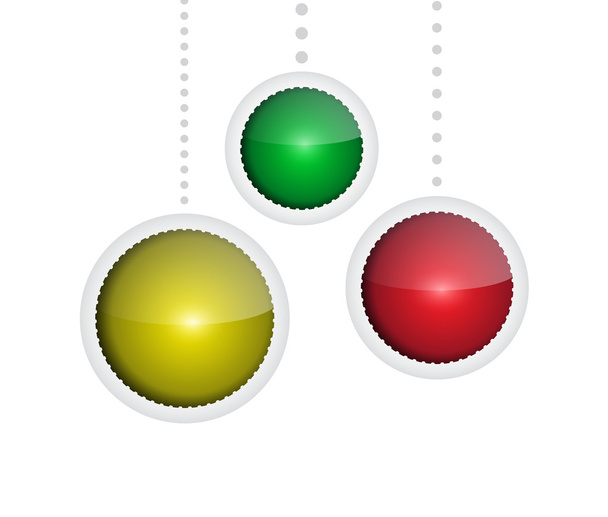 Glossy baubles - Vector, Image