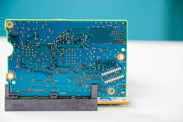 Placa madre electrónica, microchip isométrico del procesador - Foto, imagen