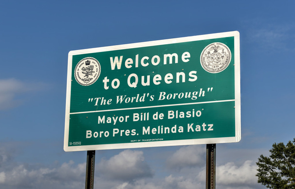 Bienvenido a Queens Sign - Nueva York
 - Foto, Imagen