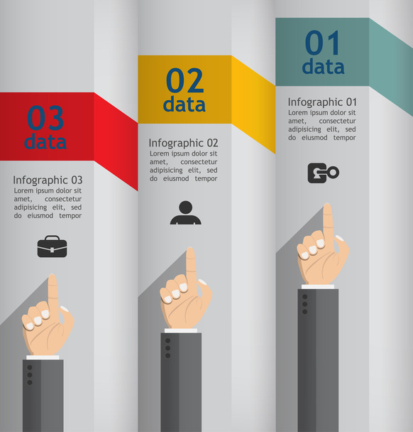 Vertical banners growth pattern data infographic - ベクター画像