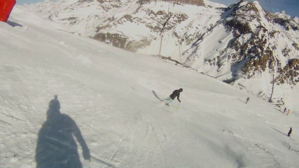 Ski sport man - Footage, Video