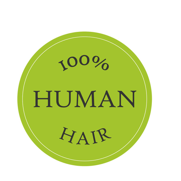 100% эмблема волос человека для косметики - Вектор,изображение