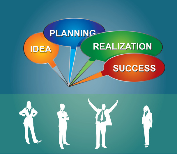 A successful business steps - Διάνυσμα, εικόνα