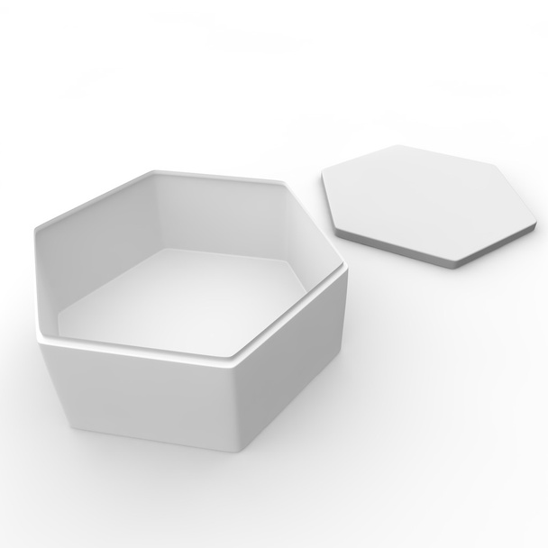 Белая пустая коробка для разных предметов
 - Фото, изображение