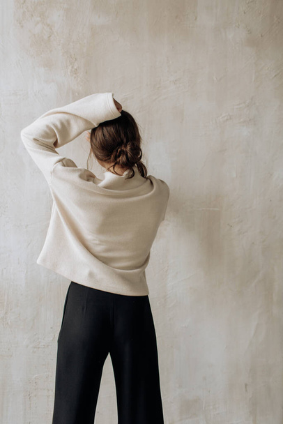 clothes close-up. model girl. clothing brand. minimalism. High quality photo - Valokuva, kuva