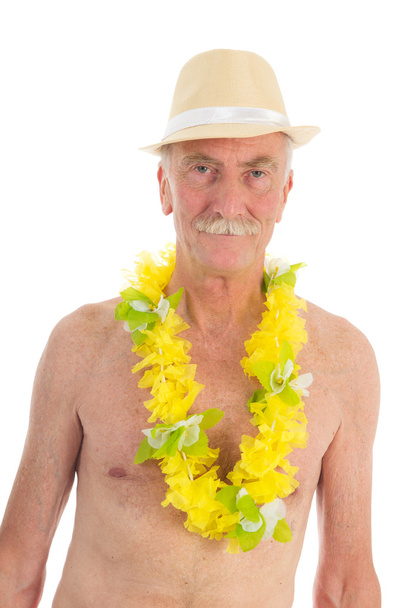 Retired man at the beach - Foto, immagini