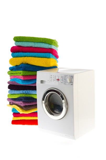 Laundromat with laundry - Foto, immagini