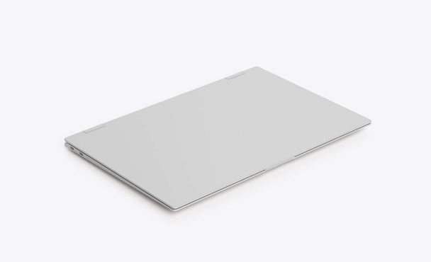 Isolated Touchscreen Notebook. 3D render - Valokuva, kuva