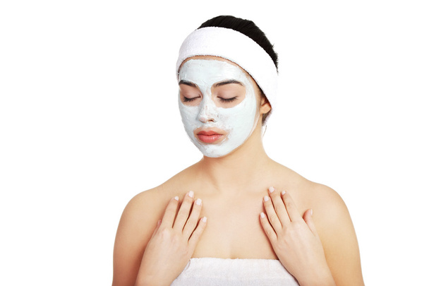 Woman with face mask - Foto, Imagen