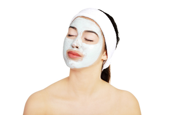 Woman with face mask - Φωτογραφία, εικόνα