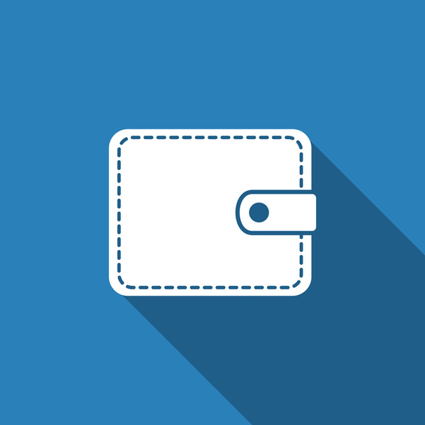 Peněženka s ikonou dlouhý stín - Vektor, obrázek