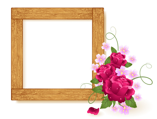 Design wooden photo frames - Vetor, Imagem