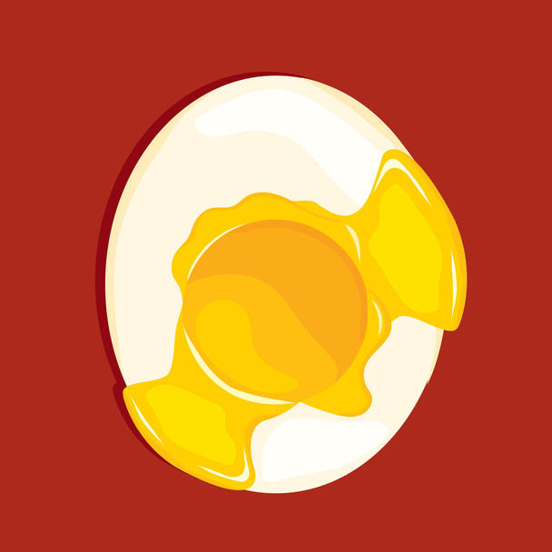 haşlanmış yumurta - Vektör, Görsel