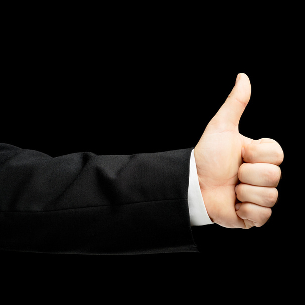 Approval thumbs up gesture - Foto, afbeelding