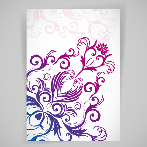 Abstract floral background with oriental flowers. - Vektor, Bild