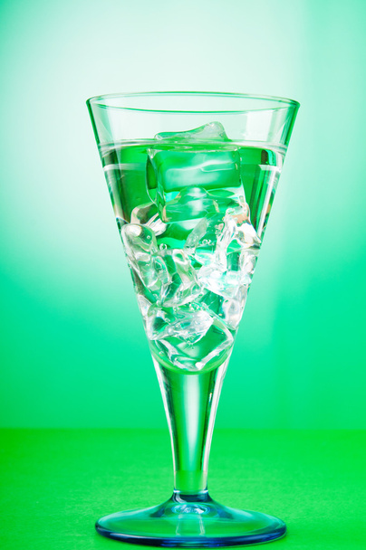 Water in the glass against gradient background - Foto, Imagem