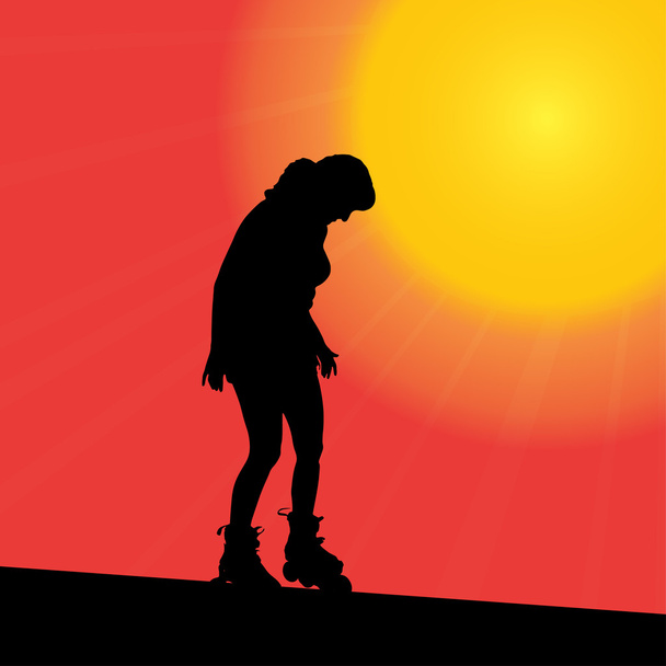 Vector silhouette of the woman. - Vector, Image