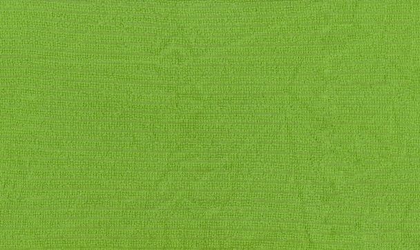 あなたの仕事のデザインのためのマイクロファイバー布の背景の緑の繊維. - 写真・画像