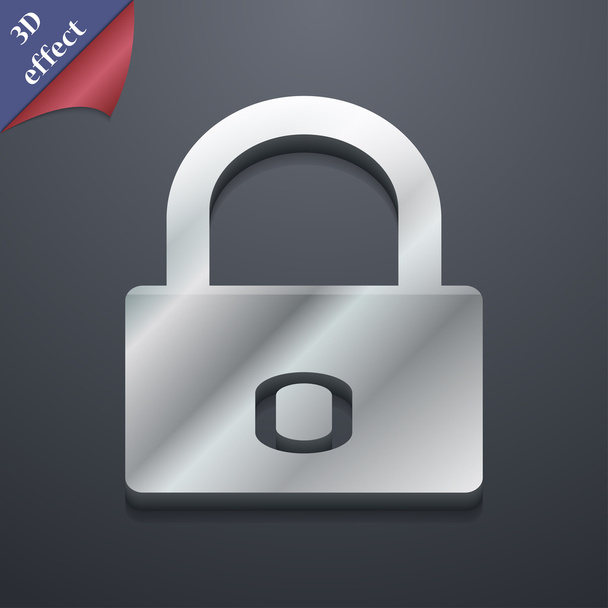 Lock  icon symbol. 3D style. Trendy, modern design with space for your text Vector - Vector, Image