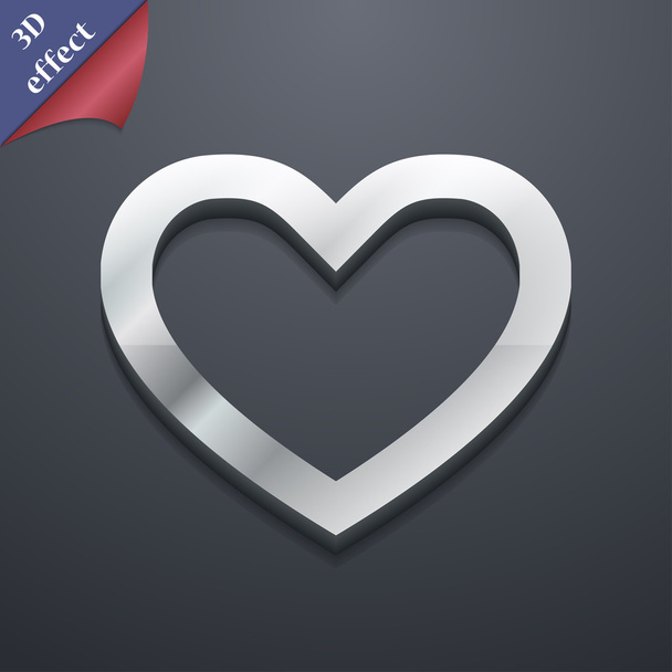 Medical heart  icon symbol. 3D style. Trendy, modern design with space for your text Vector - Vector, Image
