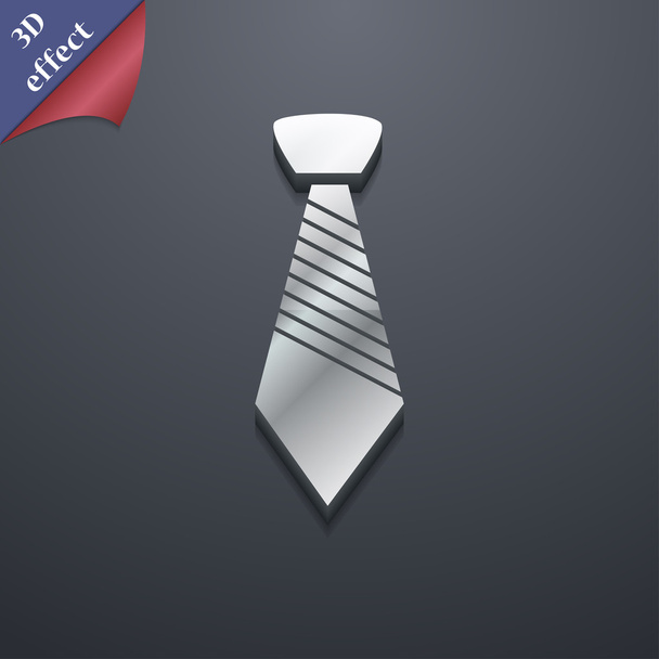 Krawat ikonę symbolu. styl 3D. Modny, nowoczesny design z miejsca za tekst wektor - Wektor, obraz