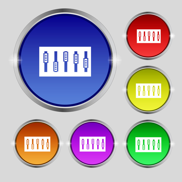 Dj console mix poignées et boutons icône symbole. Design tendance et moderne avec espace pour votre texte Vector
 - Vecteur, image