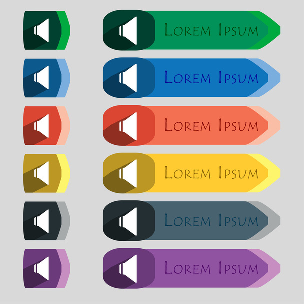 Icône de volume haut-parleur. Son symbole. Définir des boutons colorés. Vecteur
 - Vecteur, image