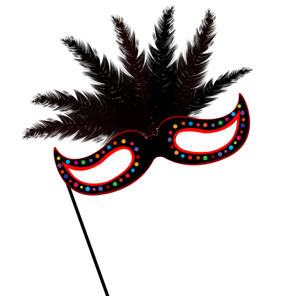 Цветная маска Марди Грасса
 - Вектор,изображение