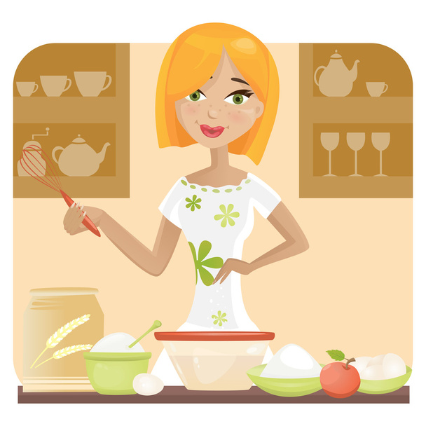 Šéfkuchař žena - Vektor, obrázek